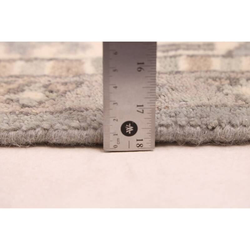 ECARPETGALLERY Hand-knotted Jules Serapi Dark Grey Wool Rug - 8'0 x 10'1