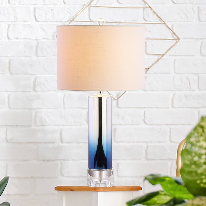 Bella 27" Glass /Crystal LED Table Lamp, Rose Gold by JONATHAN Y