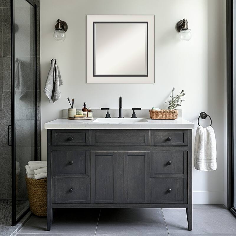 Ellie Beveled Framed Bathroom Vanity Wall Mirror