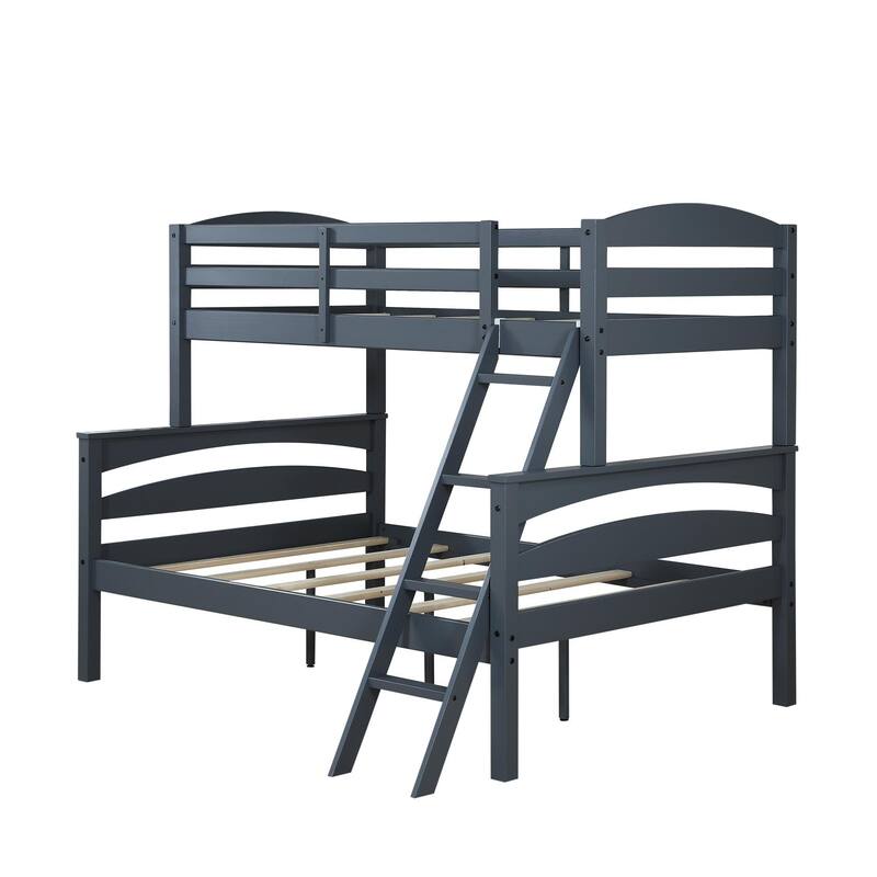 Avenue Greene Randall Kids' Twin-over-Full Wood Bunk Bed Frame - Blue