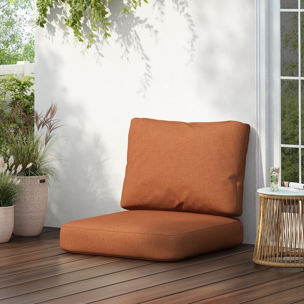 Christopher Knight Home - Noah Plush Comfort Outdoor Club Chair Cushion Set with Seat and Back Support