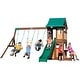 preview thumbnail 4 of 10, Backyard Discovery Lakewood Cedar Wood Swing Set, Slide, Clubhouse - 14'0" x 11'3"