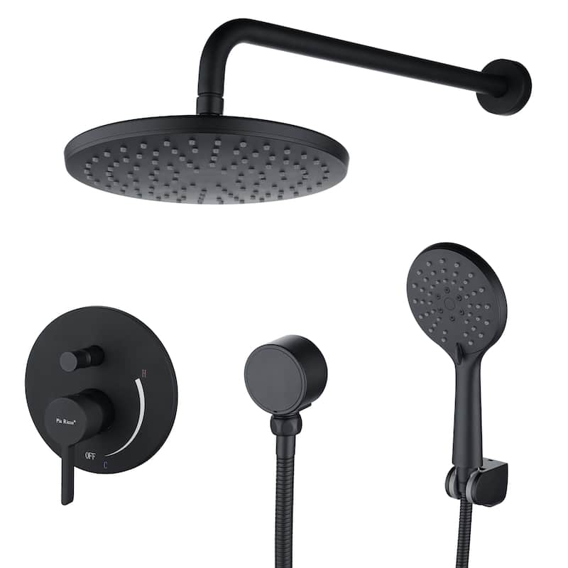 Matte Black 2-Spray Shower System with Handshower