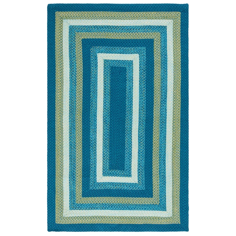 SAFAVIEH Handmade Braided Alexandrie Casual Rug - 6' x 9' - Aqua/Green