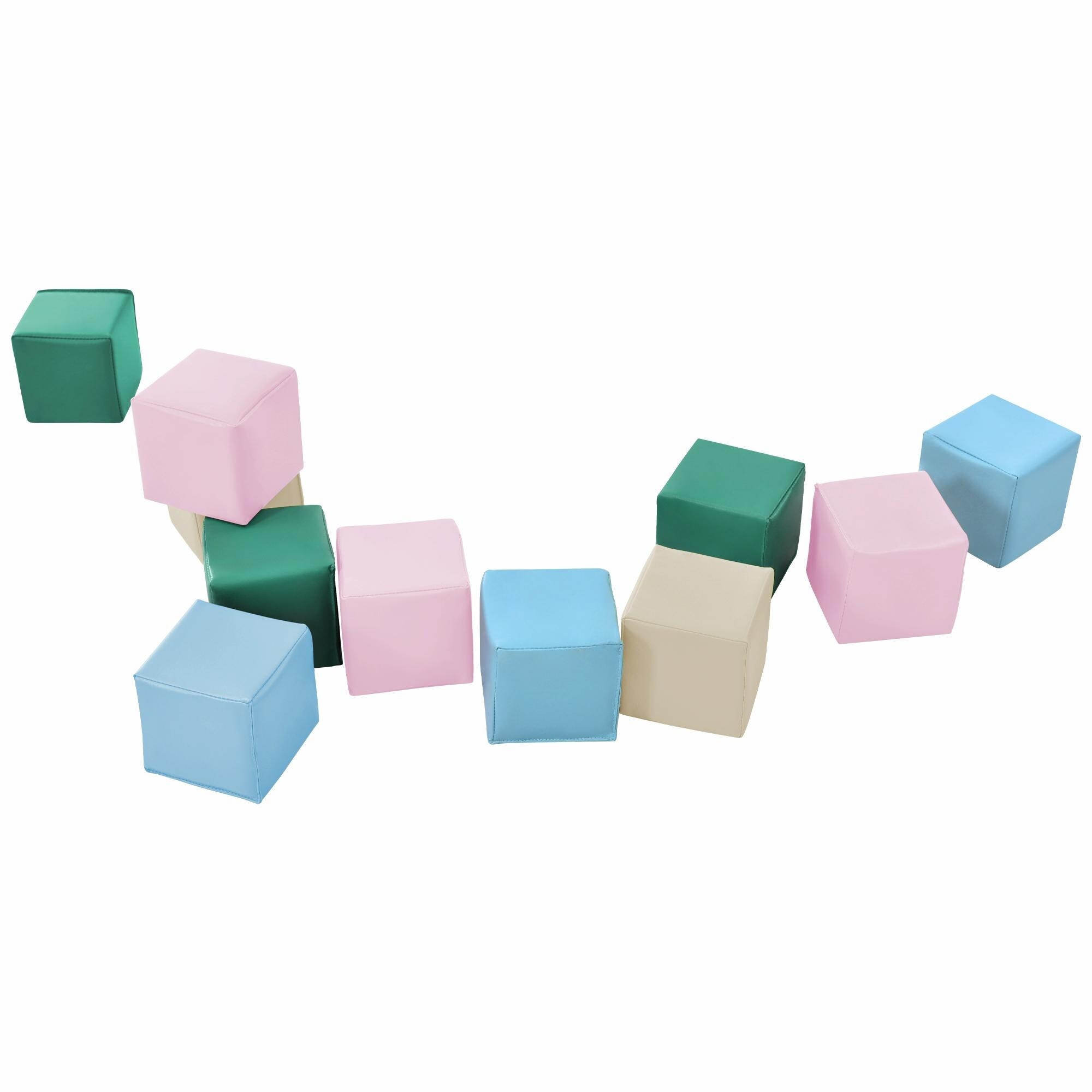 Gymax 12-Piece 8'' PU Foam Big Building Blocks Colorful Soft Blocks Play  Set For Kids