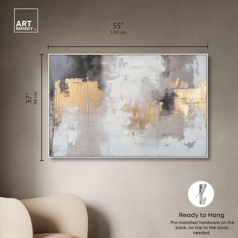 Gilded Gray I Canvas by Art Remedy