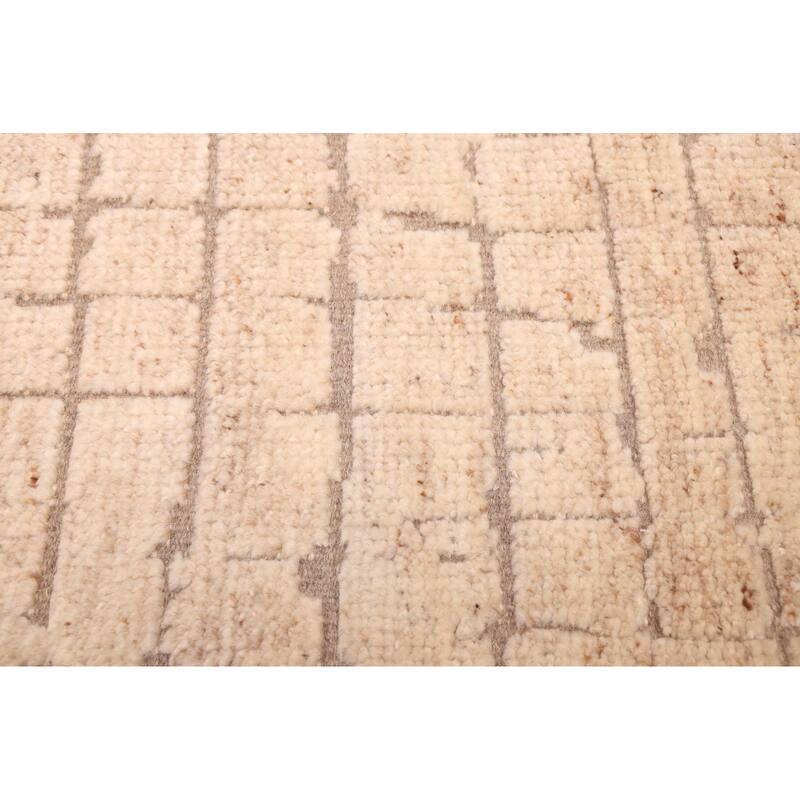 ECARPETGALLERY Hand-knotted Tangier Cream Wool Rug - 5'3 x 7'10