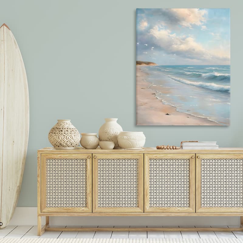 Stupell Where Seagulls Fly Beach View Canvas Wall Art Design By Franklyn Gregory
