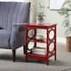Copper Grove Hitchie End Table - Cranberry Red