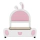 preview thumbnail 19 of 24, Twin Size Upholstered Platform Bed with Rabbit Shaped Headboard