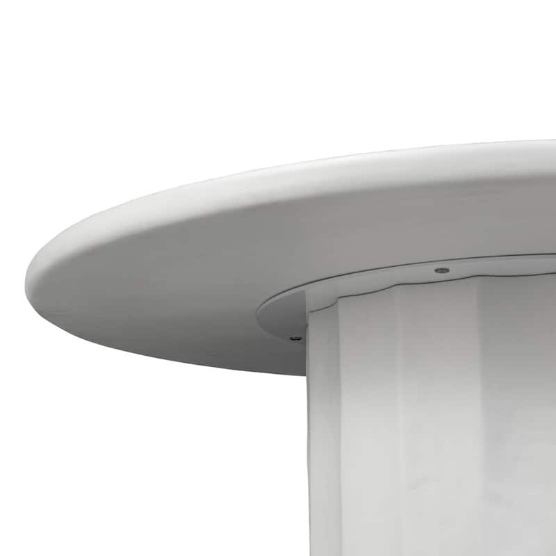 Poly & Bark Kavala 46" Hand Crafted Reinforced Cement Round Dining Table