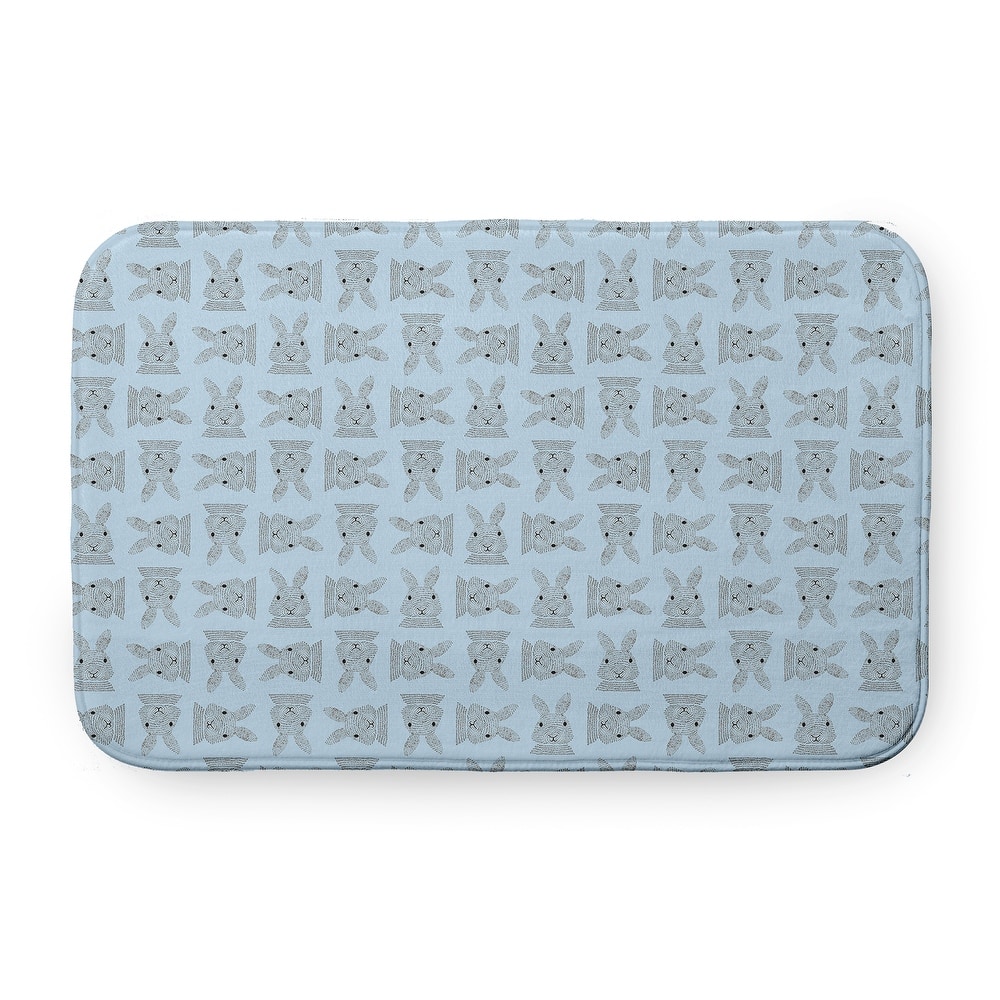 Criss Cross Bunnies Bathmat