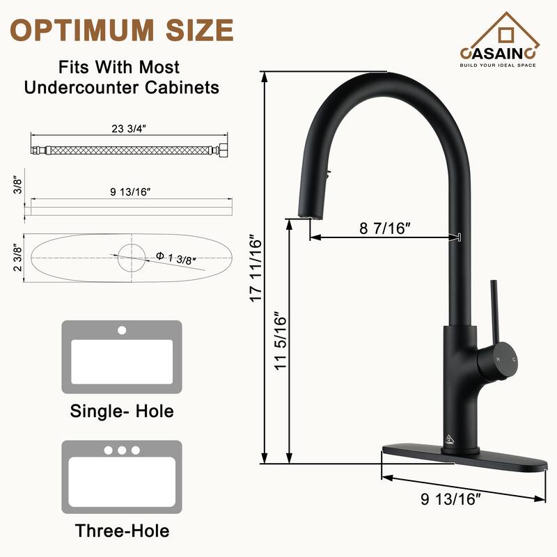 Single Handle Pull Down Sprayer Kitchen Faucet