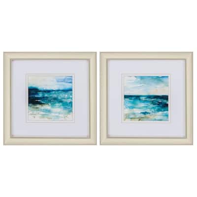 Ocean Break S/2 Framed Art Under glass