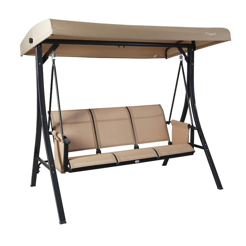 Kozyard Brenda Patio Swing Chair with Stand - Beige