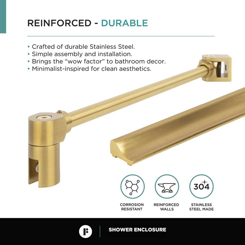 Fine Fixtures Shower Enclosure Neo Angle Frameless Tempered Glass