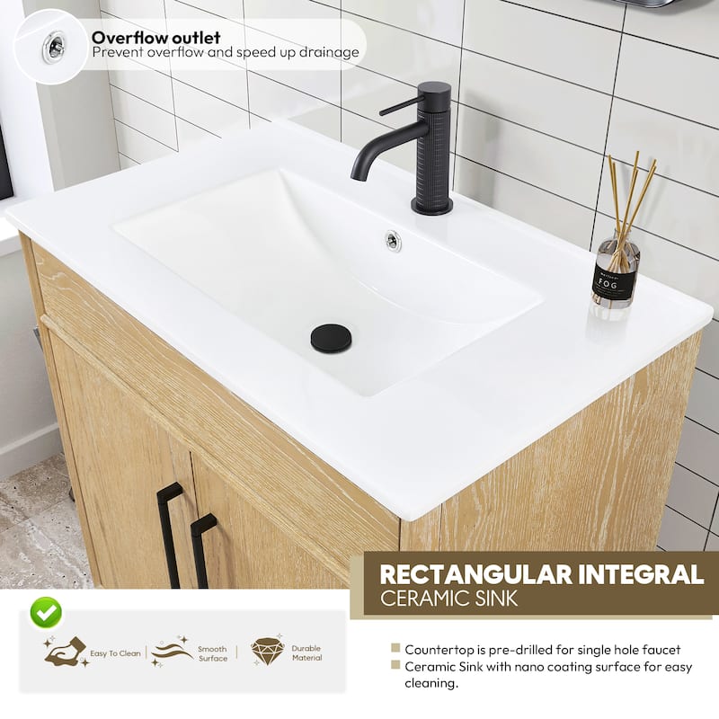 Delhi Bath Vanity with White Ceramic Basin Top without Mirror