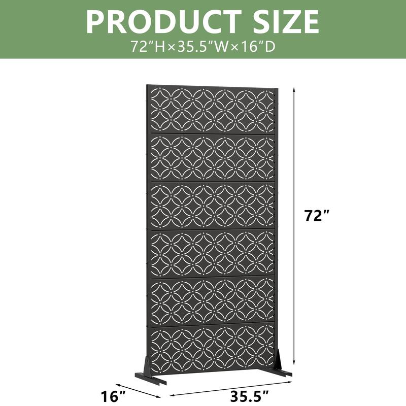 Palace Metal Privacy Screen Panel Free Standing