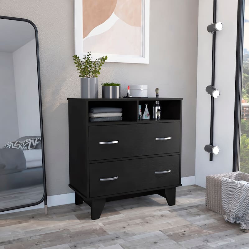 Portanova Two Drawer Dresser - Black