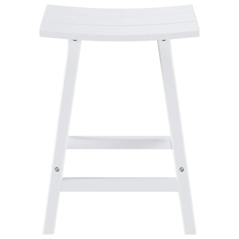 Polytrends Laguna Hdpe All Weather Outdoor Patio 24" Saddle Seat Counter Stool