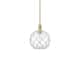 Option Brushed Brass / Clear Glass with White Rope