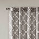 preview thumbnail 36 of 83, Madison Park Westmont Fretwork Print Grommet Top Window Single Curtain Panel