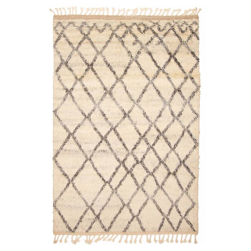 Tangier Cream Rug 5'4" x 8'1" - 5'4 x 8'1 - Cream - 5'4 x 8'1