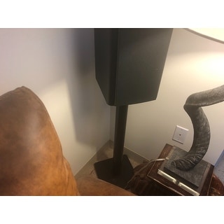 Shop Atlantic Adjustable Bookshelf Black Speaker Stands Set Of 2