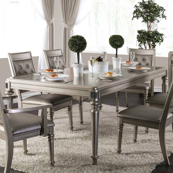 Shop Furniture Of America Olin Glam Gold 84 Inch Solid Wood Dining