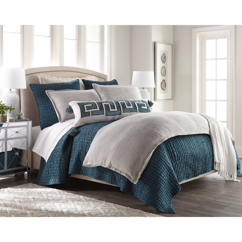 Hadon, Viscose Sateen, Peacock, Euro Sham