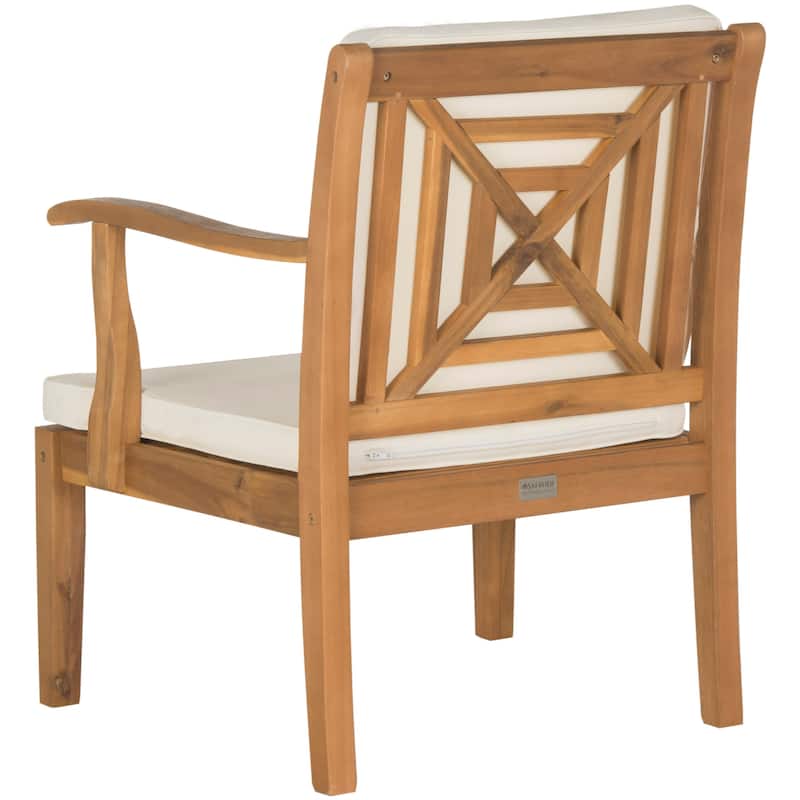 SAFAVIEH Outdoor Bethli Mar Acacia Wood 4-Piece Patio Set - 48W x 32D x 25H
