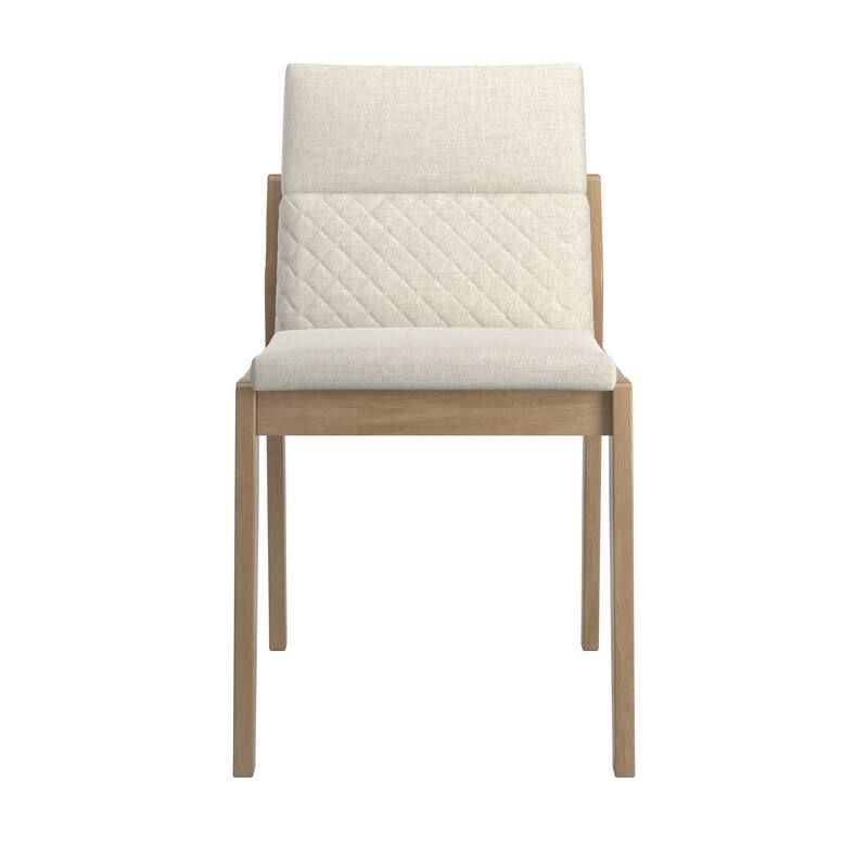 Norvik Beige Linen and Wood Dining Chairs (Set of 2) by iNSPIRE Q Modern