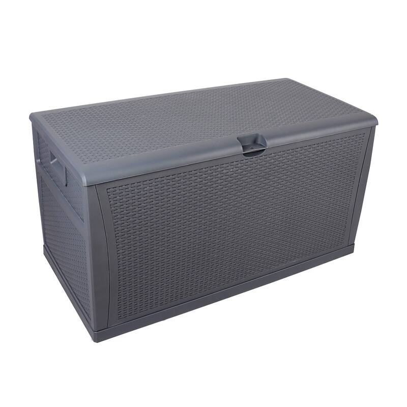 120 Gal 460 L Outdoor Garden Plastic Storage Box - Grey