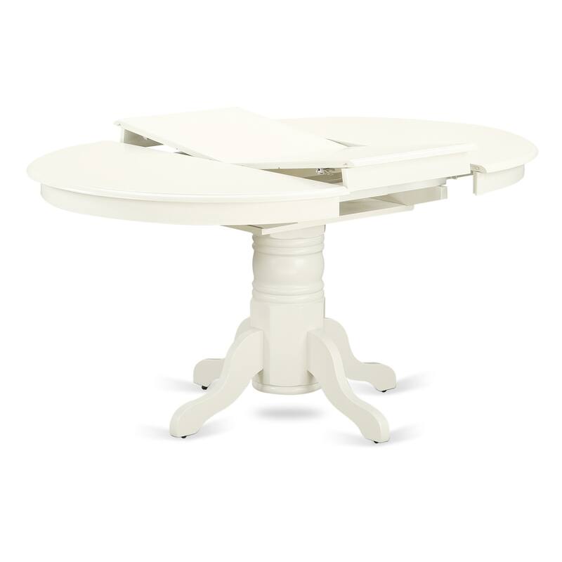 HomeStock 7-Piece Linen White Finish Solid Wood Top Dining Table with 6 Chairs with Lattice Back