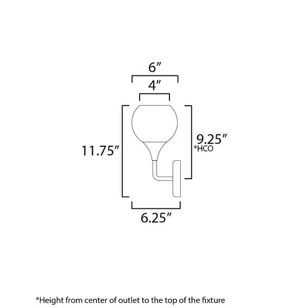 Maxim 21221MR Neve 12" Tall 1 Light Wall Sconce