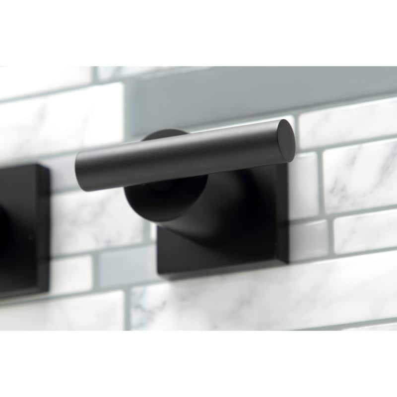 Kingston Brass Manhattan Wall Mounted Roman Tub Filler with Square