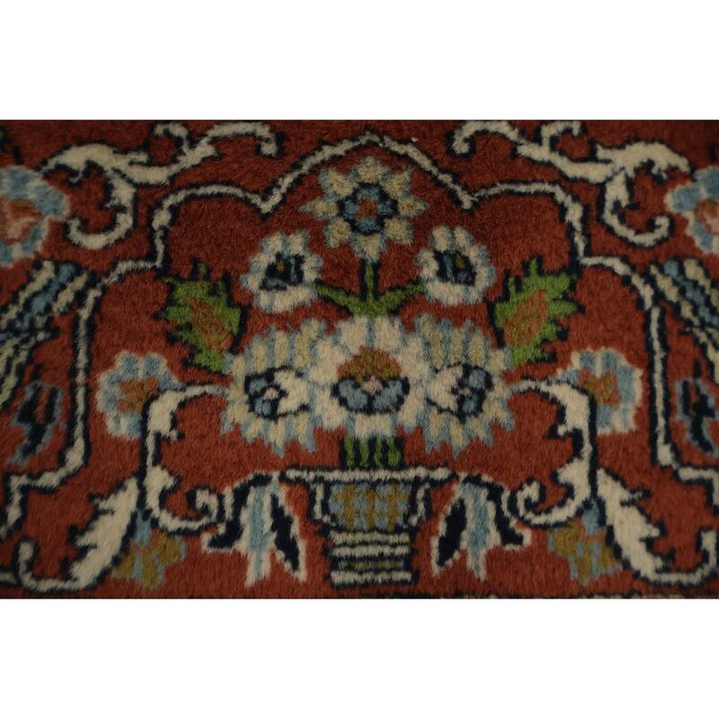 Hand Knotted Oriental 100% Wool Carpet Traditional Floral Navy Blue & Blues Bokhara Area Rug - 6' 3'' X 6' 2''