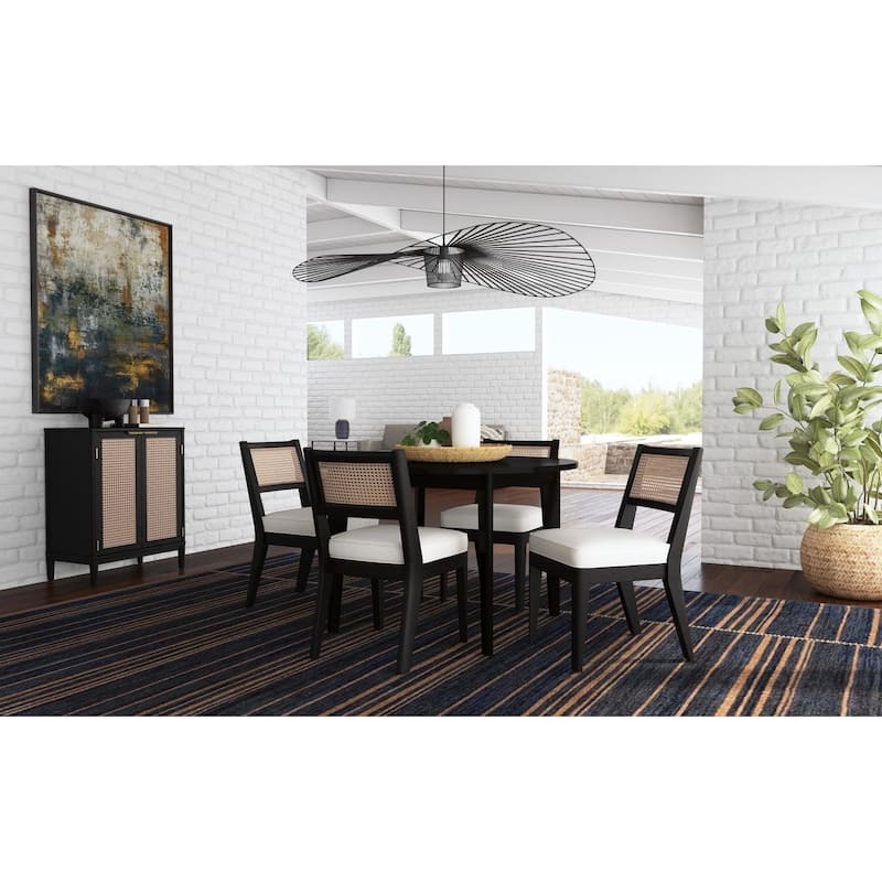 Brentwood Black Wood Dining Armless Chair by Homestyles - 19" x 33" x 21"