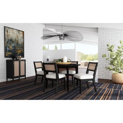 Brentwood Black Wood Round Dining Table