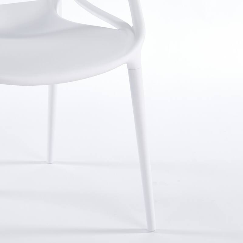 20.47" Plastic Stackable Dining Chair, Set of 4