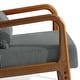 preview thumbnail 107 of 161, 25" W Mid Century Upholstered Wood Accent Chair with Pillow