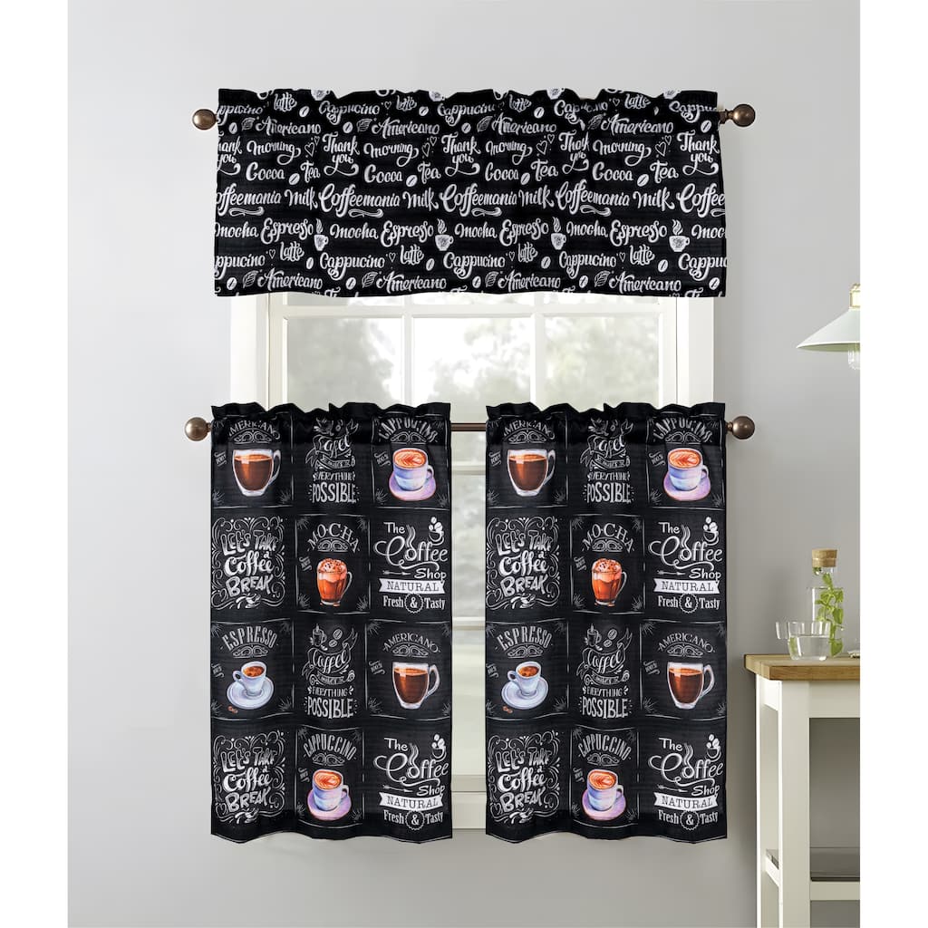 Coffee Cucina Kitchen Curtain Set