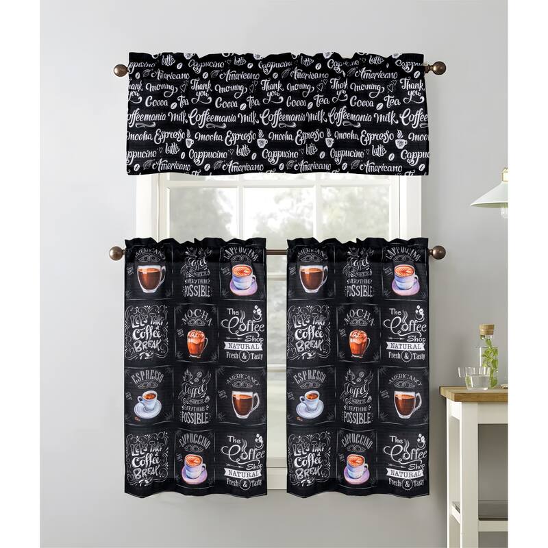 Coffee Cucina Kitchen Curtain Set