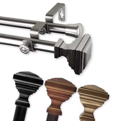 InStyleDesign Saturnino Adjustable Double Curtain Rod 13/16 inch dia.