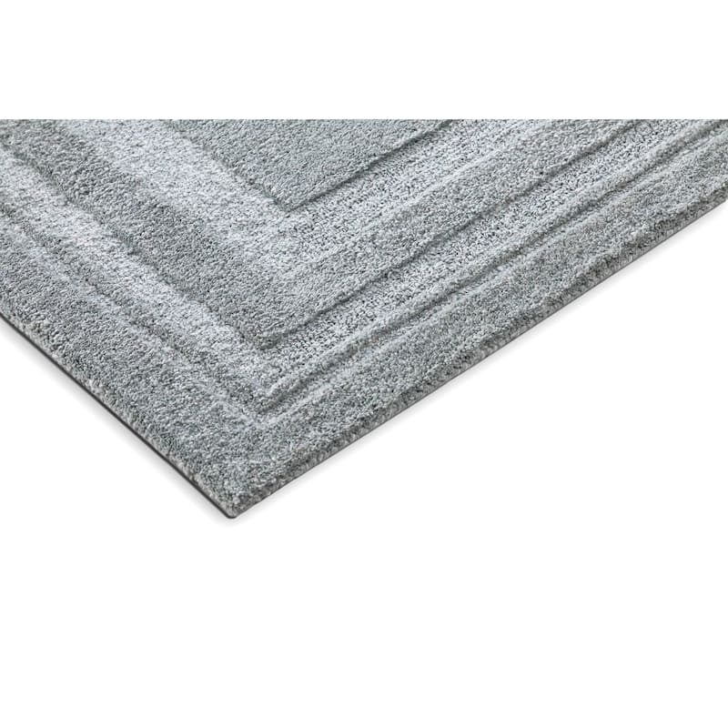 Terra by Obeetee Jaipur Loop Border Gray Rug