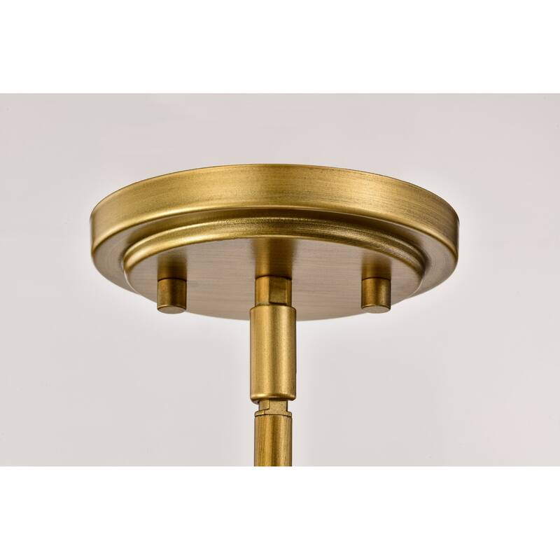 Solara Mini Pendant Natural Brass Finish Frosted Ribbed Glass - Natural Brass