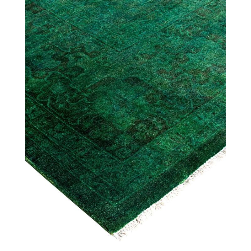 Contemporary Overdyed Wool Hand Knotted Area Rug - 6' 1" x 9' 3"