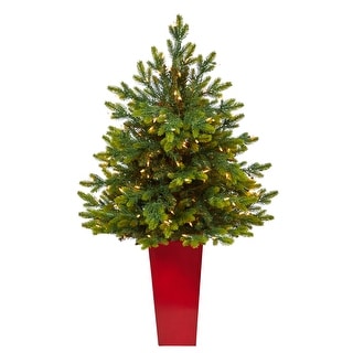 44" Artificial Christmas Tree with 150 Lights in Planter