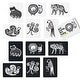 preview thumbnail 5 of 3, Wee Gallery Art Cards for Baby - Jungle Collection - Black