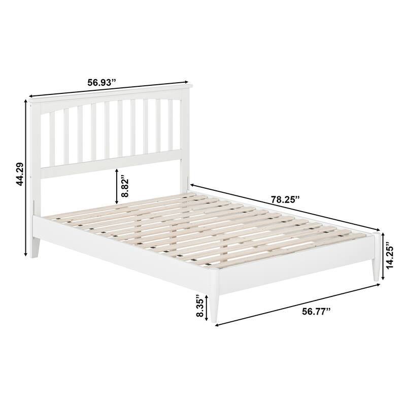 Becket Solid Wood Low Profile Platform Bed